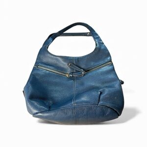 Y2K Tignanello Blue Leather Women's Bag
